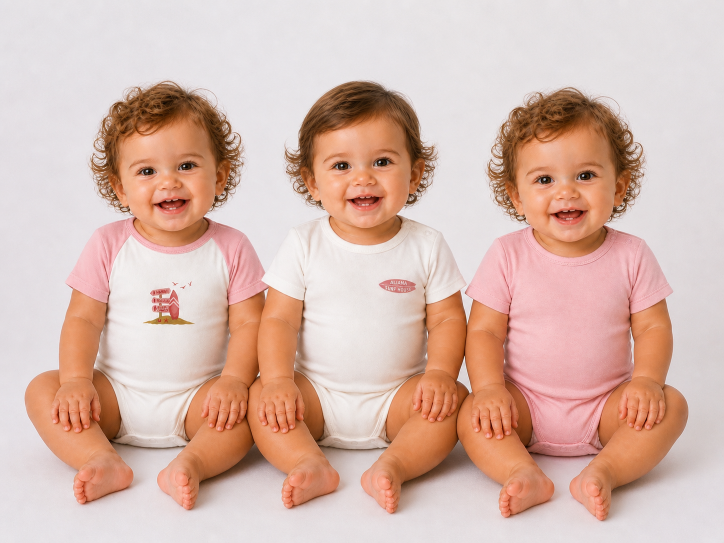 Little Surfers 3'lü Organik Pamuk Bebek Body Seti