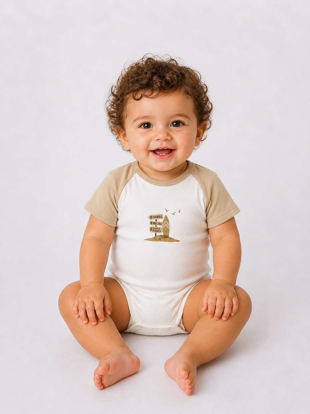 Little Surfers 3'lü Organik Pamuk Bebek Body Seti