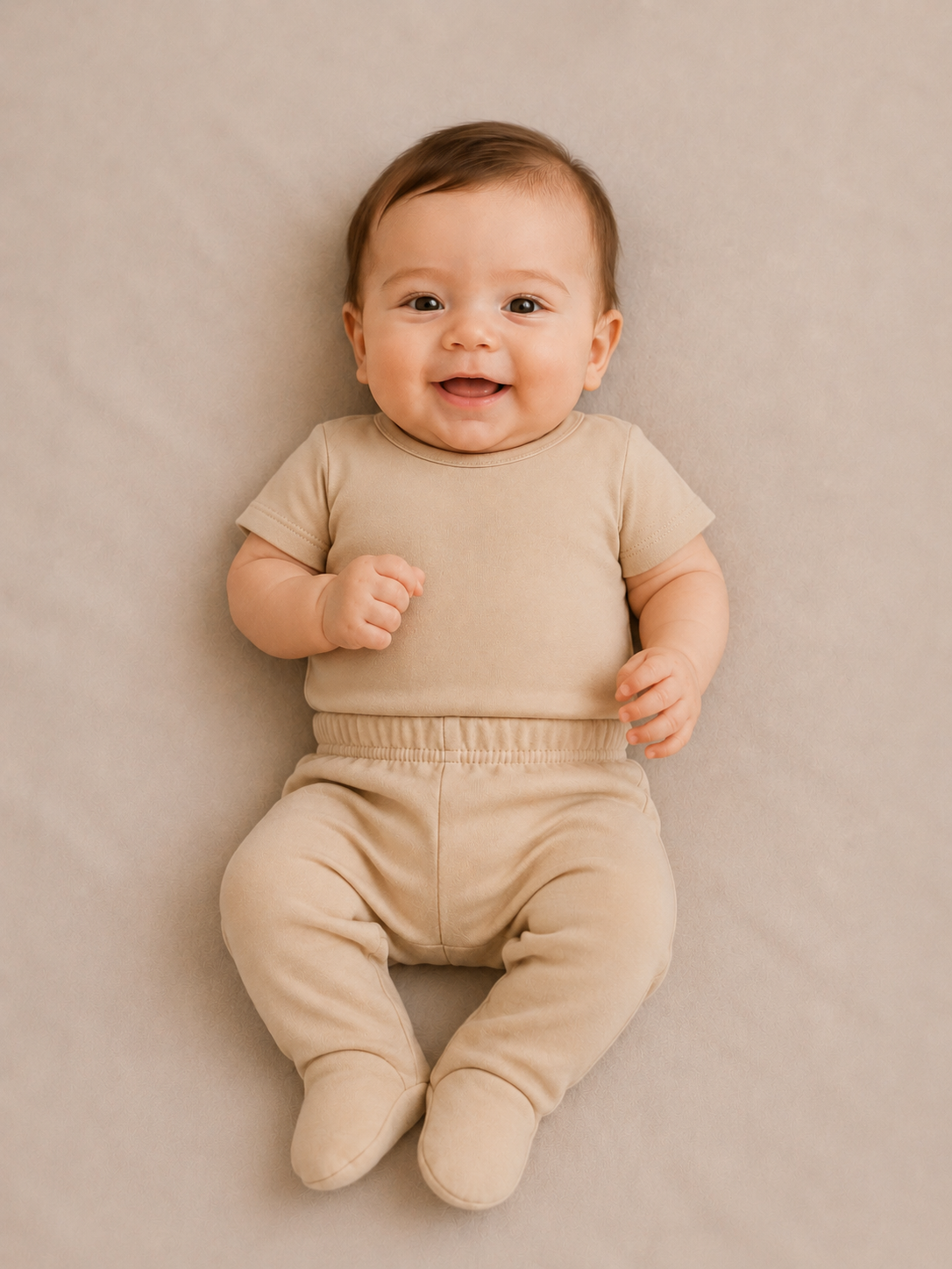 Cloud Steps - Teddy Brown - %100 Organik Pamuk Ayaklı Pantolon