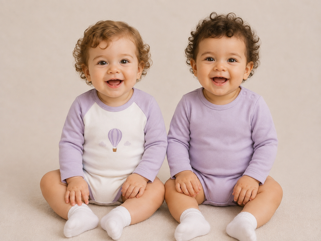 Travel Tots – Soft Lilac – 2'li Organik Bebek Body Seti