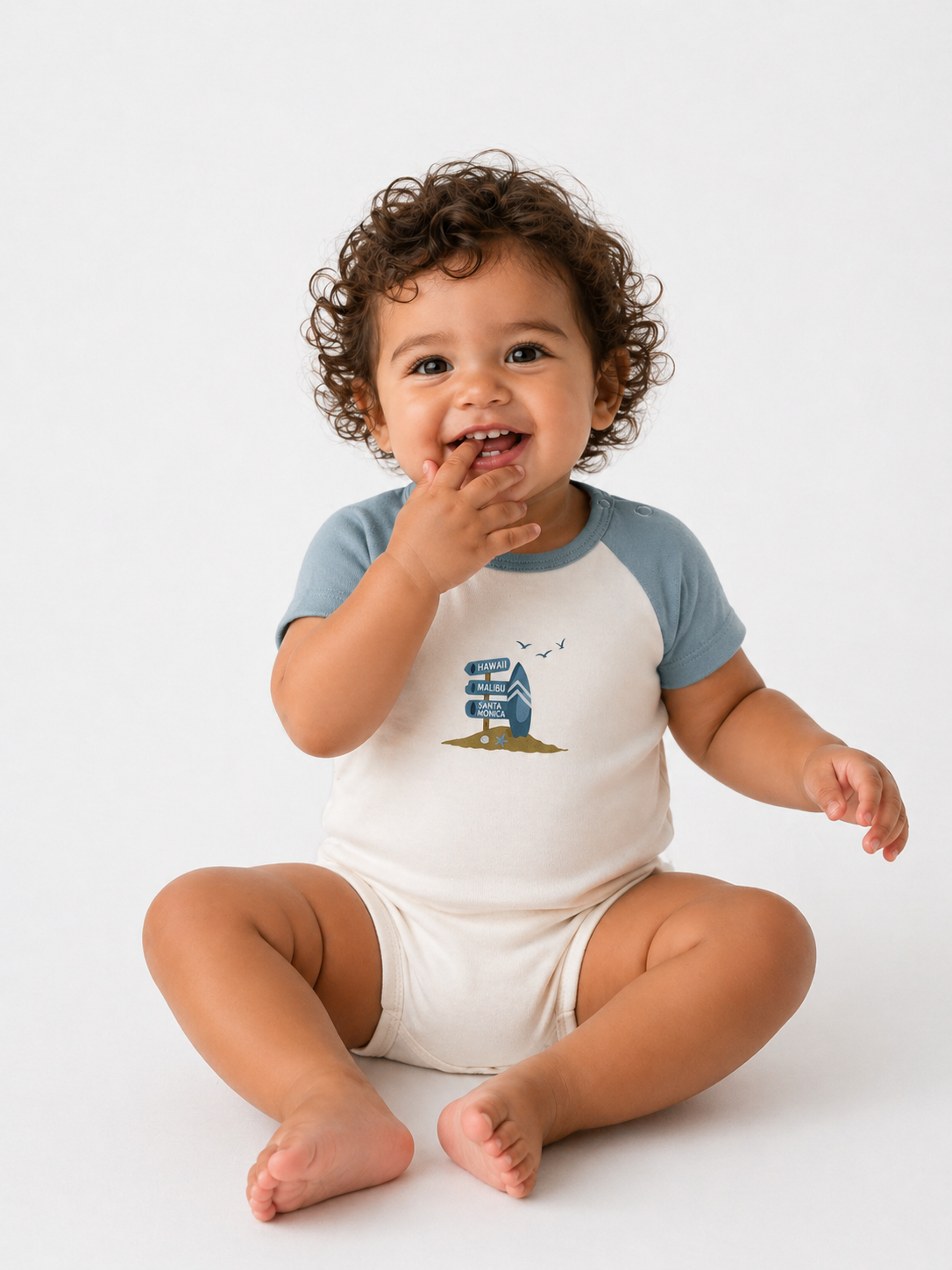 Little Surfers 3'lü Organik Pamuk Bebek Body Seti