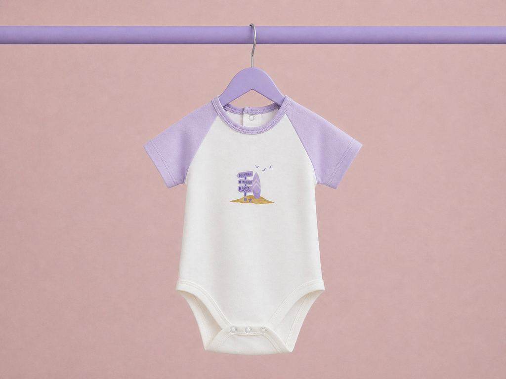 Little Surfers 3'lü Organik Pamuk Bebek Body Seti