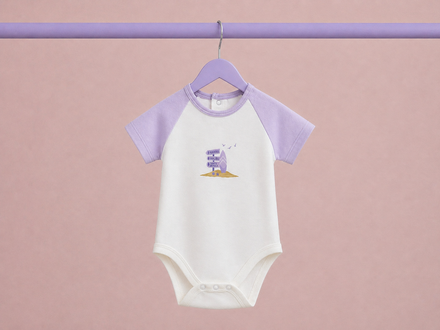 Little Surfers 3'lü Organik Pamuk Bebek Body Seti