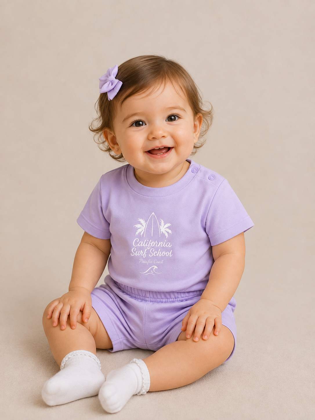Seaside - Soft Lilac - %100 Organik Pamuk Alt-Üst Takım
