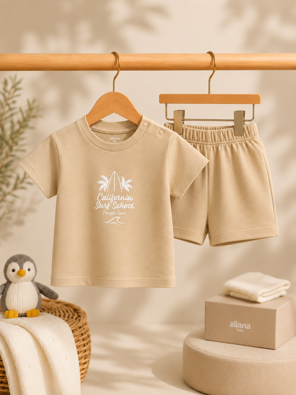 Palm Breeze %100 Organik Pamuk Set