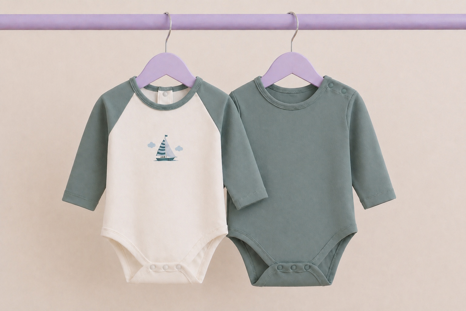 Travel Tots 2'li Organik Pamuk Bebek Body Seti