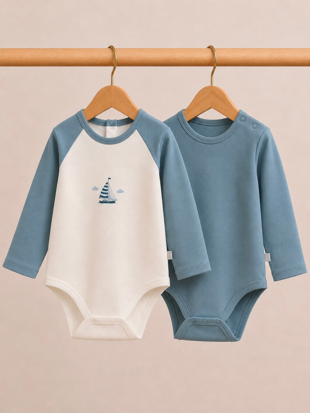 Travel Tots – Dreamy Blue – 2'li Organik Bebek Body Seti