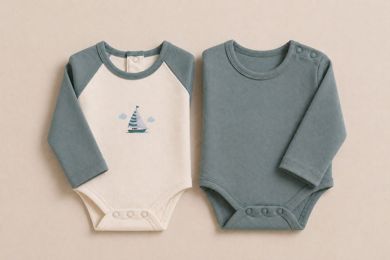 Travel Tots 2'li Organik Pamuk Bebek Body Seti