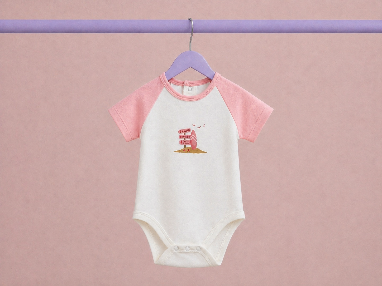 Little Surfers 3'lü Organik Pamuk Bebek Body Seti