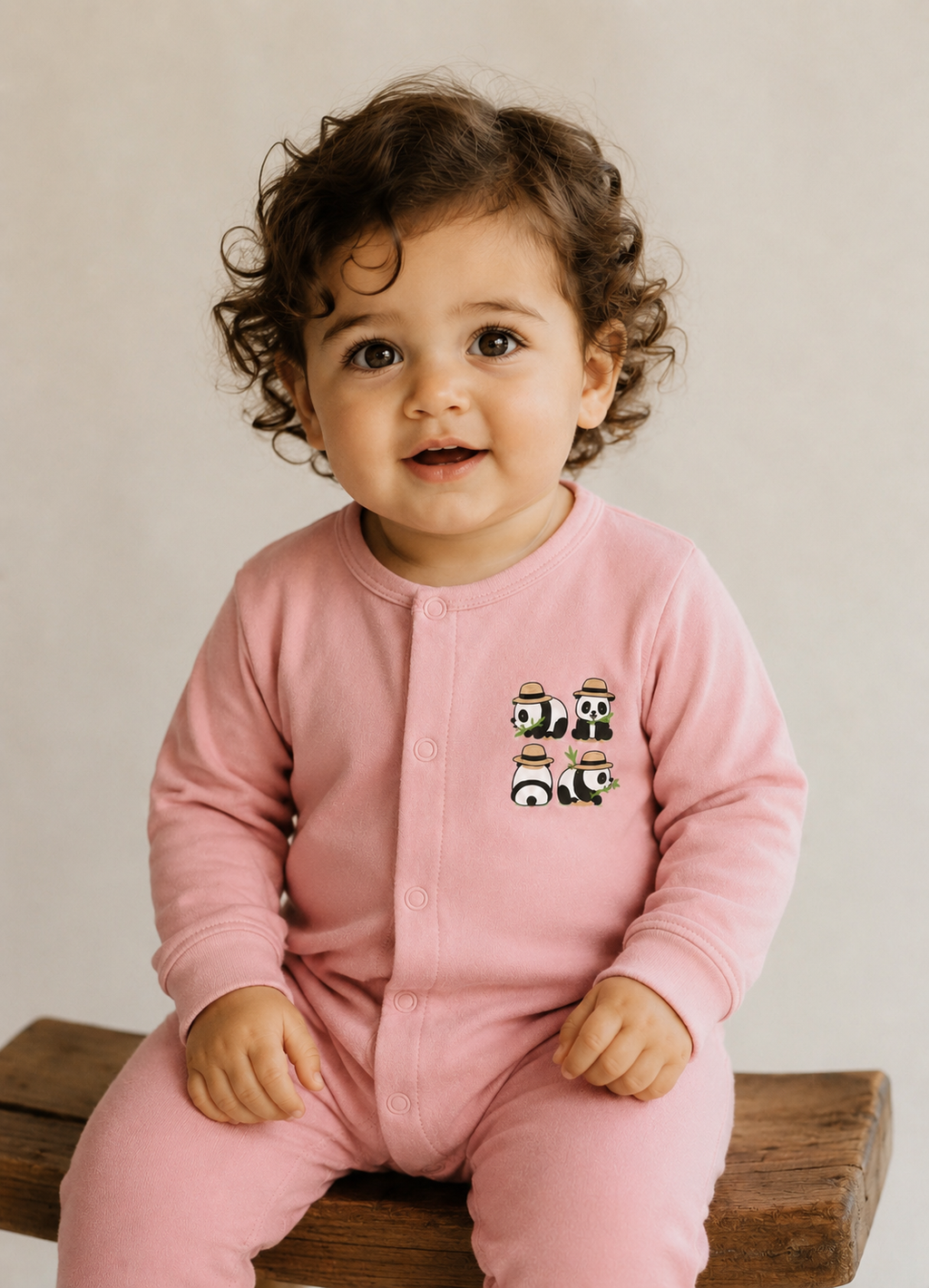 Panda Safari %100 Organik Pamuk Bebek Tulumu