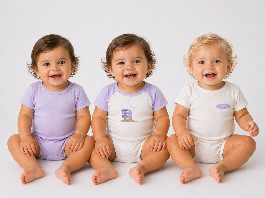 Little Surfers 3'lü Organik Pamuk Bebek Body Seti